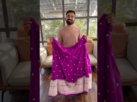 Lehenga Making Process || Purple color Embroidery work Designer Lehenga choli for Wedding #lehenga