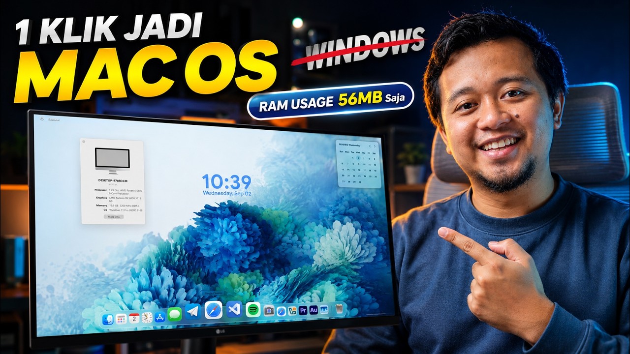 AMAZING! Ubah Tampilan Windows Jadi MAC OS Tapi RINGAN Dan Makin SMOOTH