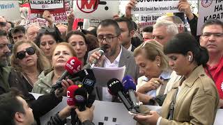 Basın meslek örgütleri, "Sansüre hayır, habere özgürlük" sloganıyla protesto düz