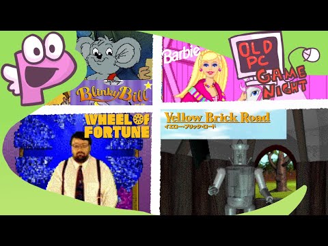 Old PC Game Night (Wheel of Fortune, Barbie House, Blinky Magician, Yellow Brick Road) - Panoots