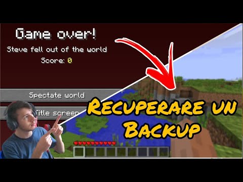 Come TORNARE ad un BACKUP PRECEDENTE su MINECRAFT!! | Andrea Sabetta