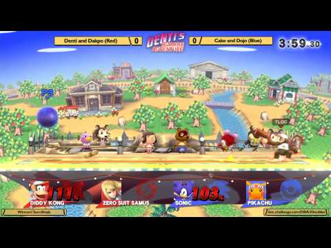DBA3 Smash4 Wii U - Denti and Dakpo (Red) vs Dojo and Cake (Blue) - Winners Semifinals