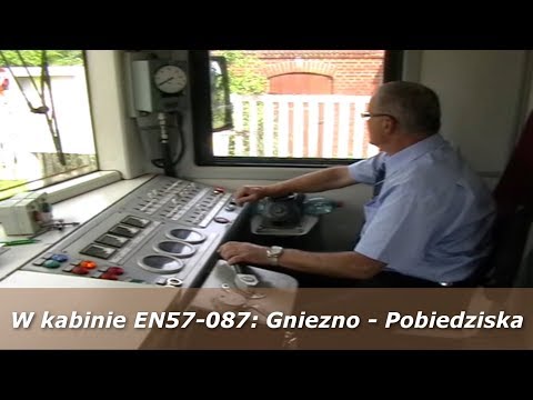W kabinie maszynisty EN57-087 - Gniezno - Pobiedziska