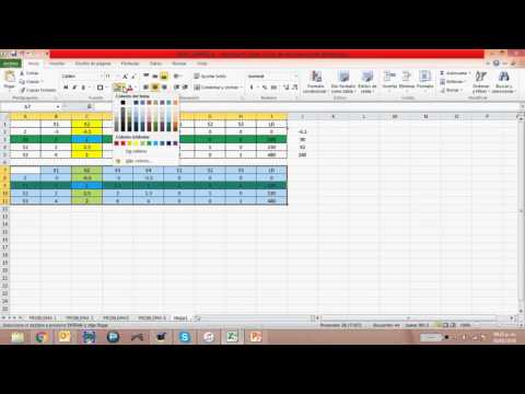 Programación del Método Simplex en excel (No Solver)