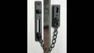 Punch Free Door Chain Lock, Bedroom Home Apartment Hotel Security Door Sliding Safety Chain Lock