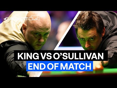 Determined Ronnie O'Sullivan beats Mark King in tight match  | End of Match | Eurosport Snooker