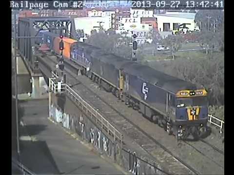 GL101 8049 C502 6MC1 QUBE freight to Harefield and Junee 27-9-2013