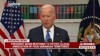 Biden: U.S. 'Never Going To Recognize' Putin's Illegal Annexation Of Ukrainian Territories