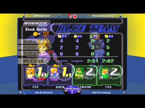 The Big House 3 - Kels & Darkatma Vs. ORLY & Frootloop - SSBM Doubles - Smash Melee