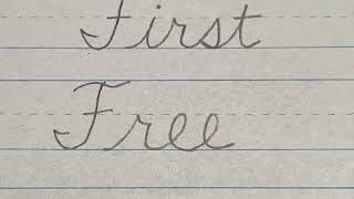 How to connect cursive capital F