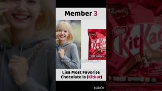 blackpink members favourite chocolate 🍫 #blackpink #jenny #lisa #rose #jisoo #viral