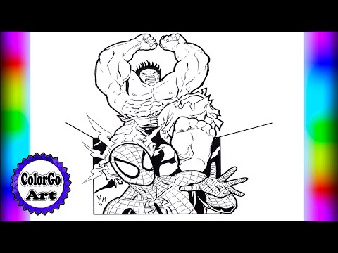Hulk vs Spiderman Coloring Pages,The Amazing !   Colored Markers,  Rival - Throne (ft. Neoni), NCS
