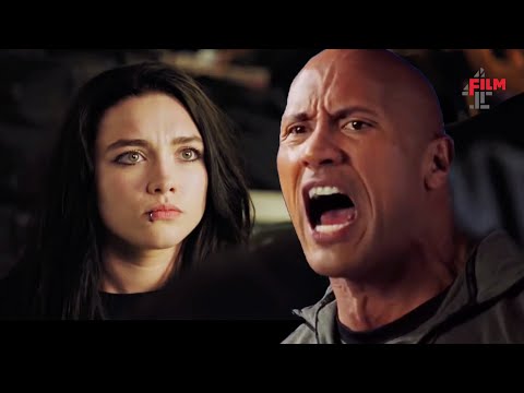 Thumbnail of the video: The Rock gives Florence Pugh & Jack Lowden some tips in Fighting With My Family | Film4 Clip