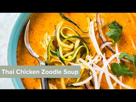 Coconut Thai Chicken Zoodle Soup