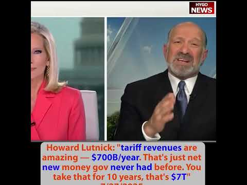Lutnick: tariff revenues $700B/year, 10 yrs=$7T; EPA reductions $22B grants & $750M staff; CIA