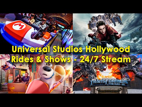 Universal Studios Live 24/7 Rides & Shows Stream - Sleep, Study, Relax at Universal Hollywood (USH)!