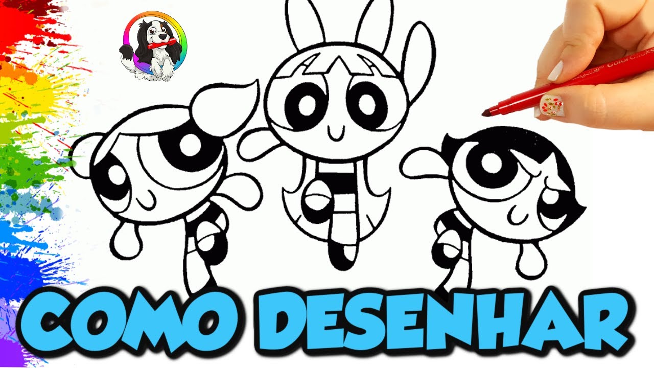 Como Desenhar Desenho Animado em Português Meninas | Aprender Cores Vídeos Educativos Desenholandia