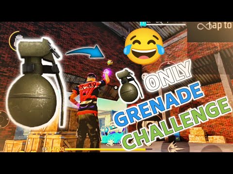 Only Grenade Challenge 😯🔥 || Custom 1v1 Funny momments 😂 Garena Free Fire