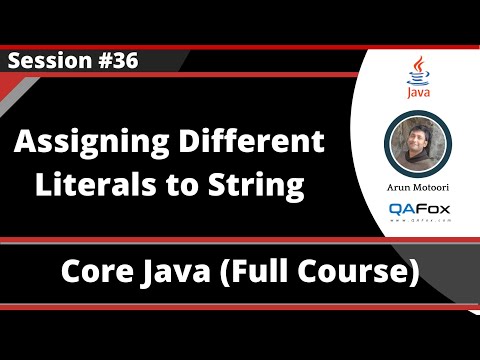 Core Java - Part 36 - Assigning different Literals to String data type variable