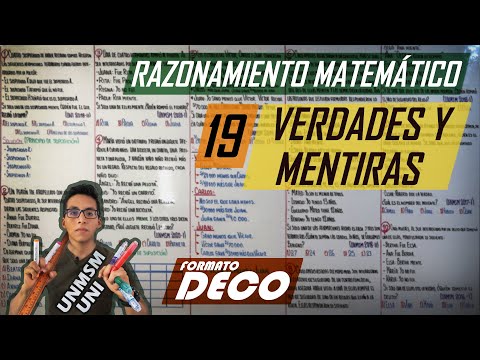 VERDADES Y MENTIRAS | RAZONAMIENTO MATEMÁTICO