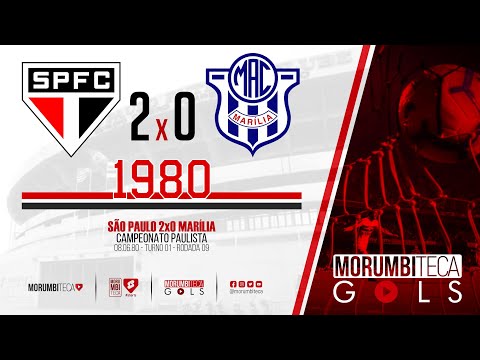 São Paulo 2x0 Marília - Paulista 1980 - Turno 01 - rodada 09 - 08/06/1980