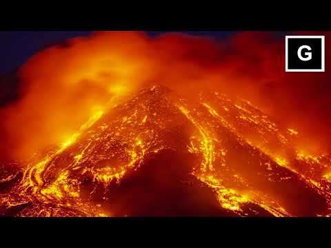 ERUPTION of the BIGGEST VOLCANO in EUROPE etna (LAVA is BURNING!!!!)