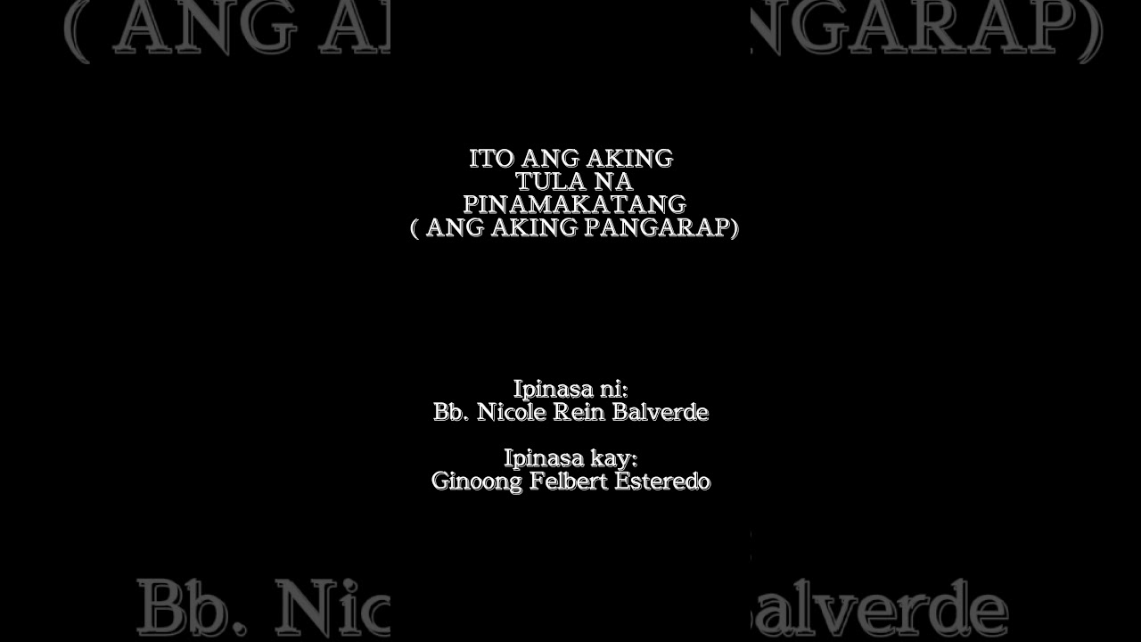 Putar video ANG AKING PANGARAP||tula para sa malikhaing pagsusulat sekarang ANG AKING PANGARAP||tula para sa malikhaing pagsusulat