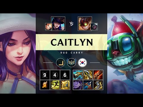 Caitlyn ADC vs Ziggs: Killing spree - KR Challenger Patch 25.S1.2