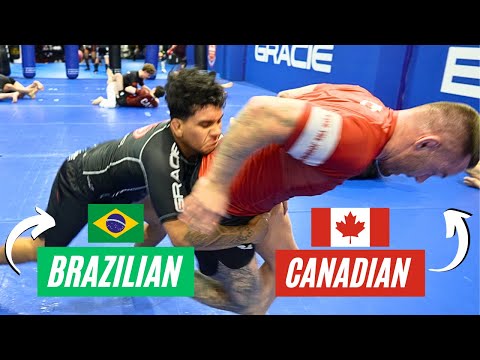 BRAZILIAN Black Belt Vs CANADIAN Black Belt | BJJ Rolling Commentary