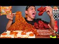 Lebaran MUKBANG 7 SAMYANG CURRY FRIED CHICKEN SAOS SAMYANG 5 TELUR DAN SOSIS