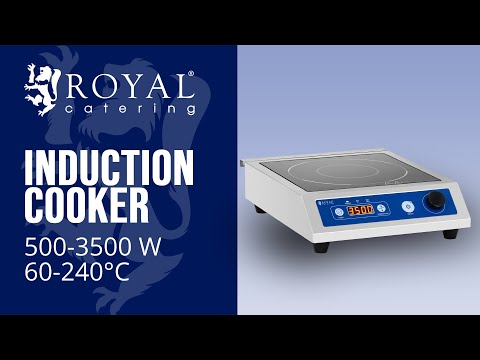 video - Induksjonsplate - 22 cm - 60 til 240 °C - timer