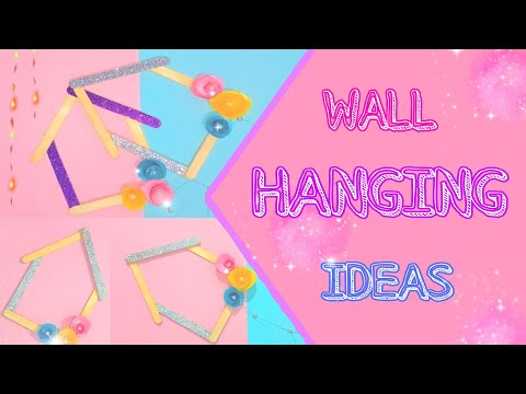 wall hanging ideas #youtube Ice cream stick Wall hanging #youtubevideo