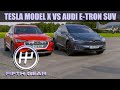 Tesla Model X VS Audi e-tron SUV - the all electric dog fight! | Fifth Gear