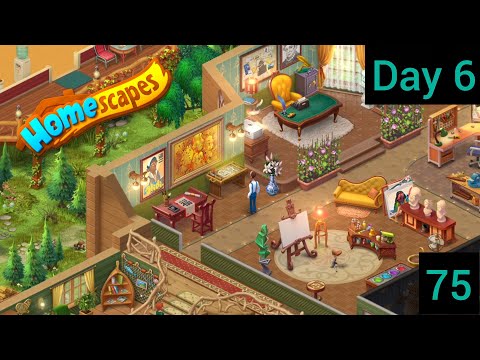 Homescapes Part 75 – Day 6 🖼️ Art Exhibition Day | Andy’s Masterpiece Gets Admired 🎉🎨