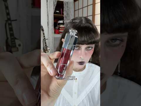 fall makes me crave all the vampy shades 🦇112 sunlit amber - dior ! #gothmakeup #vampy #diorbeauty