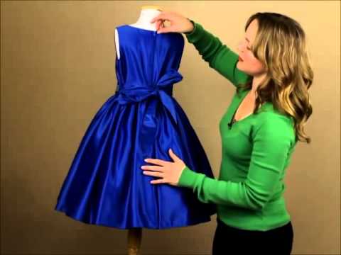 MyGirlDress.com | Dress Review: Blue Satin Dress With Boat Neckline