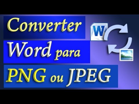 Vídeo: Converter Word em PNG: transparência e qualidade