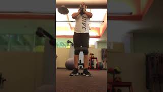 Banded narrow goblet squats