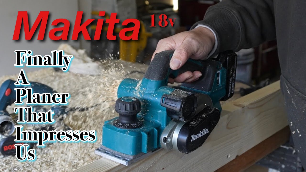 Watch video Makita 18v Planer XPK02Z.... Can It Hang With The Corded Crown Now Makita 18v Planer XPK02Z.... Can It Hang With The Corded Crown