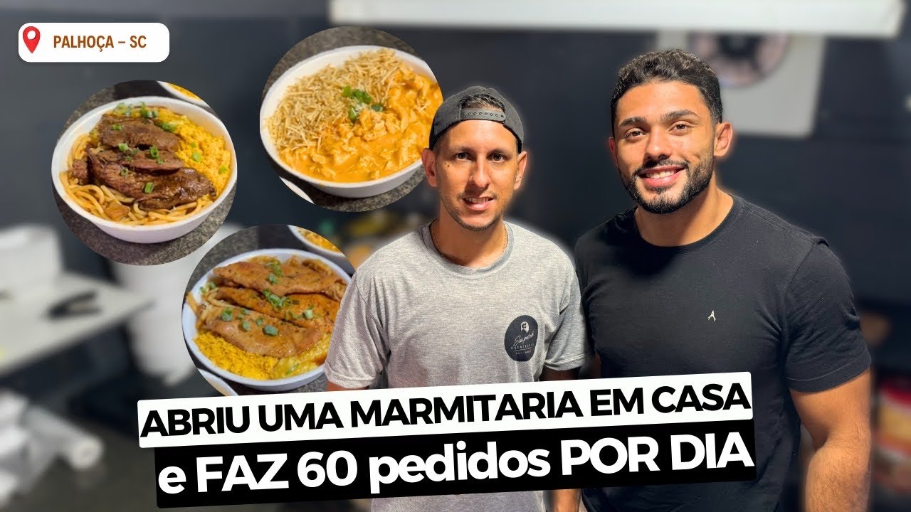 10 anos de COZINHEIRO e largou tudo, FOI VIVER O SEU SONHO - SEU PATRICK 60 marmitas por dia em CASA