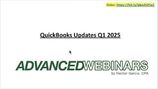 QuickBooks Updates Webinar 2025 Q1
