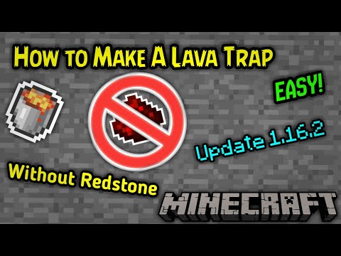 NYC Craft - How To Make An Easy Lava Trap Without Redstone In Minecraft | Bedrock | Java | 1.16.2