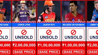 Unsold Players List IPL Auction 2023