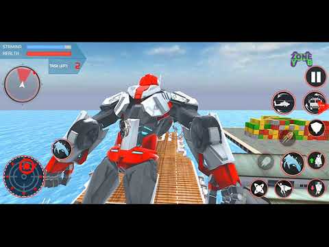 Rescue Ambulance Robot Transform Game 2021 - FireTruck Helicopter Robot - Android Gameplay