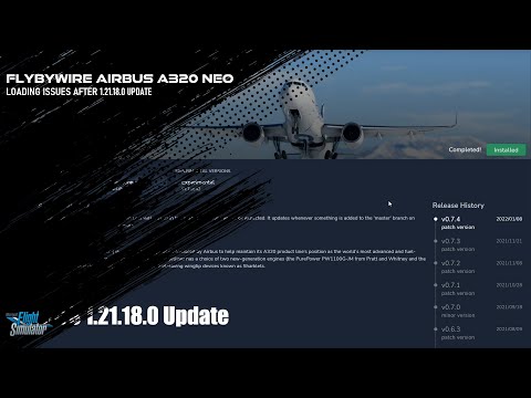 Update the Flybywire Airbus A320 Development Version after the MSFS 2020 1.21.18.0 Update