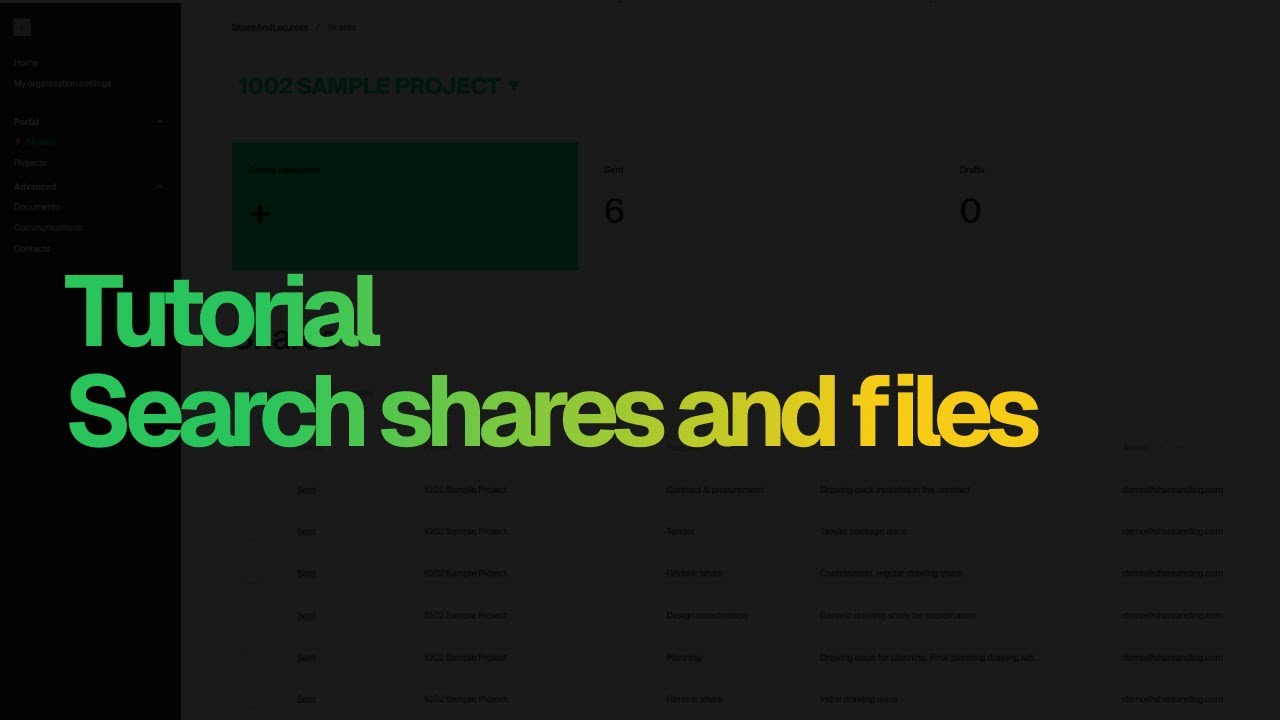 Creating and managing shares