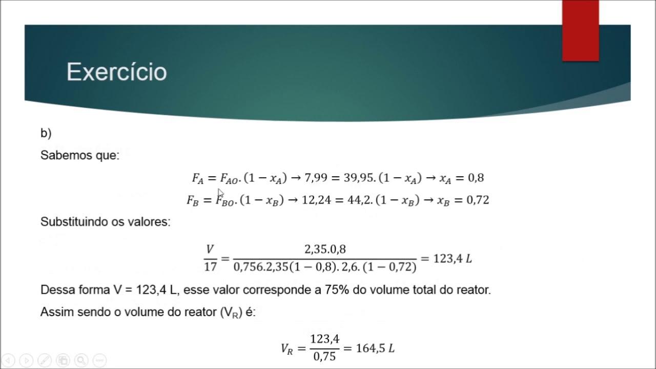 Aula 14 - Reator CSTR - Exercício 1