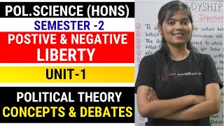 POSITIVE & NEGATIVE LIBERTY  UNIT-1 |  POL.SCI HONS | SEMESTER 2 | STUDYSHIP WITH KRATI