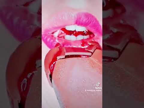 asmr magnum double cherry eating sounds