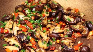 เห็ดหอมคั่วพริกเกลือ เมนูมังสวิรัติง่ายๆ หอมอร่อยมาก ใครๆก็ทำได้ l กินได้อร่อยด้วย